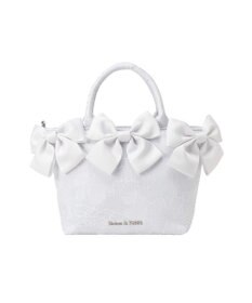 Maison de FLEUR ブルーマニアボリュームリボン２ＷａｙトートＳバッグ