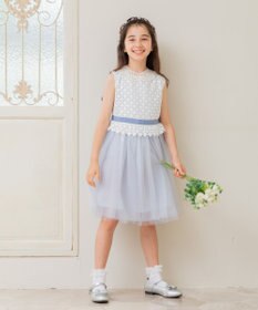 組曲 KIDS 【110-140㎝】フラワーレース ドレス