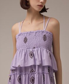 GRACE CONTINENTAL カットワークマキシドレス