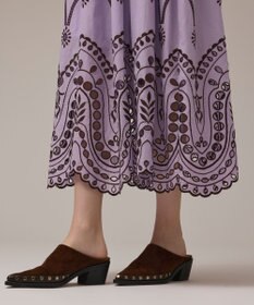 GRACE CONTINENTAL カットワークマキシドレス