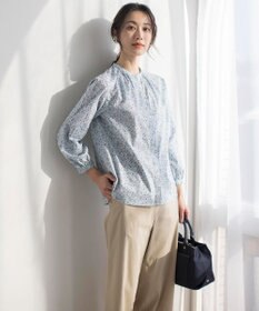 J.PRESS LADIES 【洗える・セットアップ対応】セルロースリネンストレッチ セミワイド パンツ