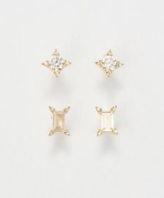 Phoebe 【金属アレルギー対応】クラシックバケットビジューセラミックピアス