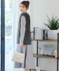 Tiaclasse 【洗える】フェザーニットベスト