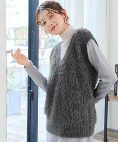 Tiaclasse 【洗える】フェザーニットベスト