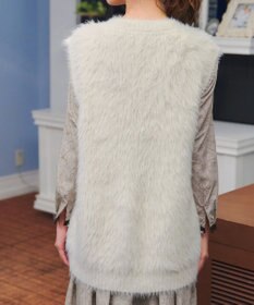 Tiaclasse 【洗える】フェザーニットベスト