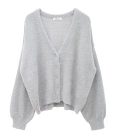 earth music&ecology ミニラメシャギーカーディガン