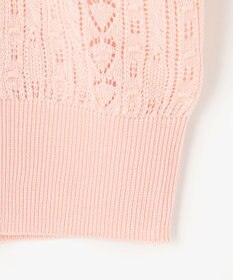 Feroux 【ご好評につき今季も登場！・洗える】透かし編み カーディガン