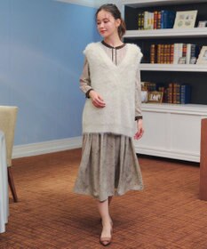 Tiaclasse 【洗える】フェザーニットベスト