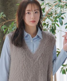 Tiaclasse 【洗える】フェザーニットベスト