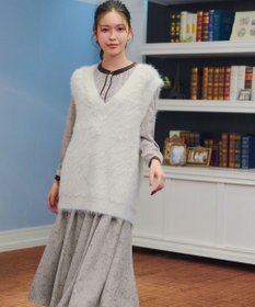 Tiaclasse 【洗える】フェザーニットベスト