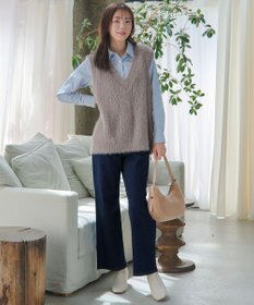 Tiaclasse 【洗える】フェザーニットベスト