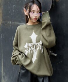 WEGO ダメージジャガードプルオーバー