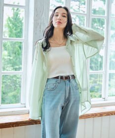 WEGO 【シワになりにくい/手洗い可】シアーBIGシャツ