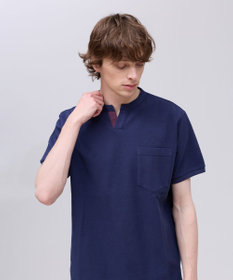 J.PRESS MEN コットンカノコ キーネックポケット Tシャツ