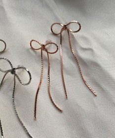 WEGO Lチェーンリボンピアス