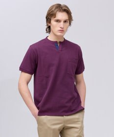 J.PRESS MEN コットンカノコ キーネックポケット Tシャツ