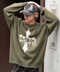 WEGO ダメージジャガードプルオーバー