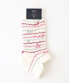 23区GOLF 【WOMEN】ウェーブロゴ アンクルソックス