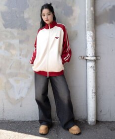 WEGO 【ユニセックスITEM/MLサイズ展開】ラグランライントラックジャケット