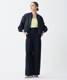 uncrave 【防シワ・洗濯機洗い可】ウォッシャブル ダブルクロス ワイドパンツ