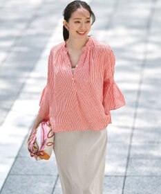 23区 【洗える】リネンレーヨンストレッチ  Iライン キャミソール ワンピース