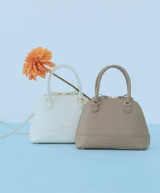 TOCCA LE SOMMET MINI BUGATTI BAG レザーバッグ グレージュ系