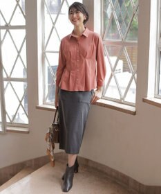 J.PRESS LADIES L ハリプルウールポンチ ナロー スカート
