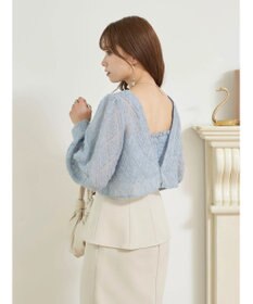 earth music&ecology ＳＥＴ２点カットジャカードカーディガン＋ビスチェ