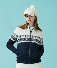 23区GOLF 【WOMEN】【リバーシブル】ノルディック柄　リバーシブル ブルゾン