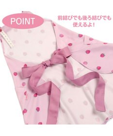 Mother garden マザーガーデン 野いちご キッズエプロン & 三角巾 セット 《レトロストロベリー柄》 130～150cm