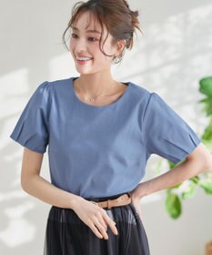 Tiaclasse 【UVケア・接触冷感】“あまラク” タックパフスリーブカットソートップス