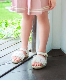 ANY KIDS チュールフリル サンダル