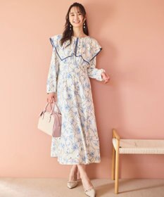 ANY SIS L 【洗える】スカーフデザインプリント ワンピース