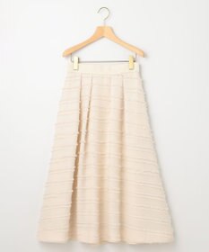 組曲 【WEB限定】ボーダーカットジャカード フレアスカート