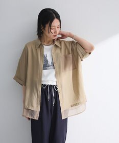 Green Parks 裾レイヤードショートスリーブシャツ