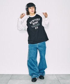 WEGO 【ユニセックス着用ITEM】ラグラングラフィックBIGロンT