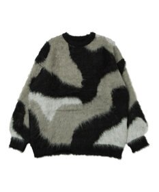 WEGO 【ユニセックス着用ITEM】マーブルシャギーニットプルオーバー