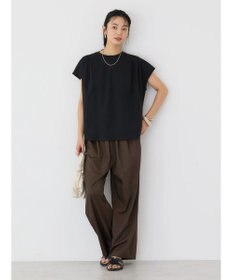 AMERICAN HOLIC 接触冷感フレンチスリーブタックポンチプルオーバー