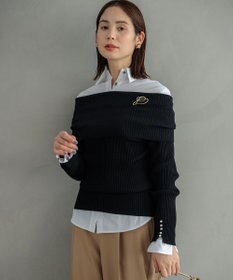 組曲 L コンパクトシャーティング フレア袖シャツ