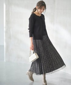 ANY SIS 【洗える】チュールレイヤードプリーツ スカート