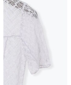 Te chichi パッチワークレース5分袖トップス