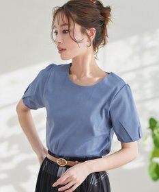 Tiaclasse 【UVケア・接触冷感】“あまラク” タックパフスリーブカットソートップス