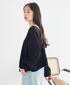 earth music&ecology 【2WAY】レーストリムシアーニットカーディガン