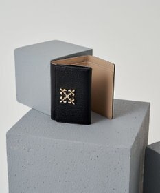 russet 《soeru》モノグラムプレート三つ折りウォレット(SO-397)