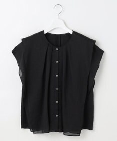 自由区 【カタログ掲載・接触冷感・洗える】シアーラミーローンフリル ブラウス