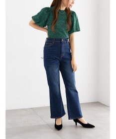 Te chichi バルーンスリーブメランジニット