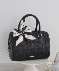 Maison de FLEUR スカーフ付きリボンキルティング2Wayボストン