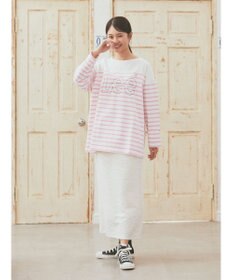 earth music&ecology Ｌｅｅ×ｅ．ｍ．ａ．ｅ　ＢＯＲＤＥＲ　Ｌ／Ｓ　ＴＥＥ