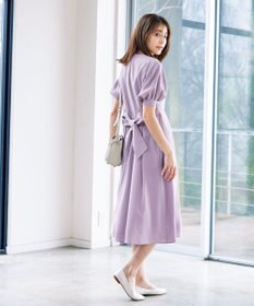 Tiaclasse L 【洗える】パフスリーブワンピース