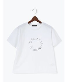 Te chichi ラインストーンサークルロゴTシャツ